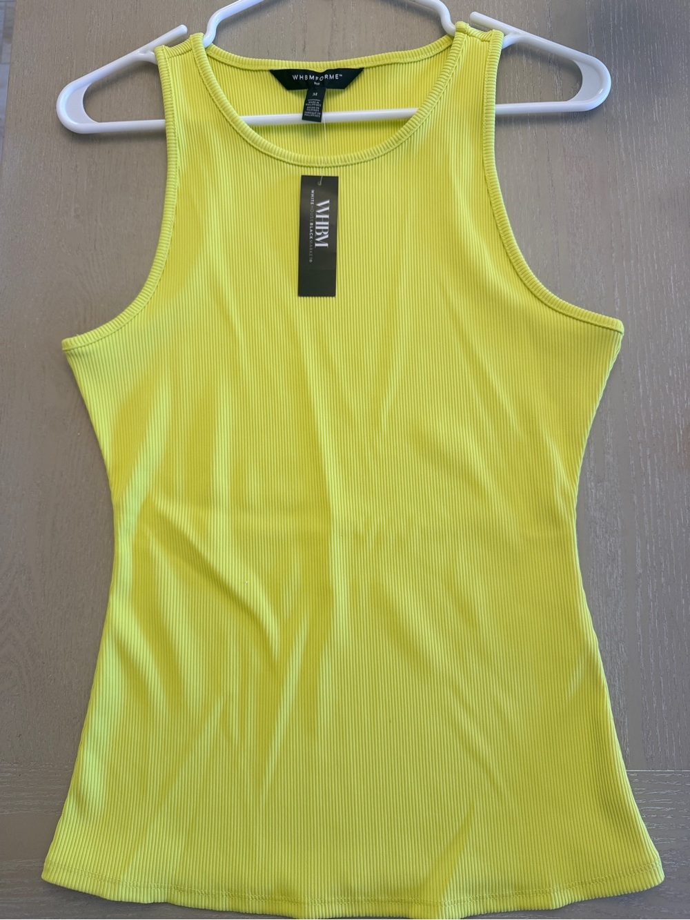 WHBM Yellow Forme Ribbed Tank - Picture 2 of 10